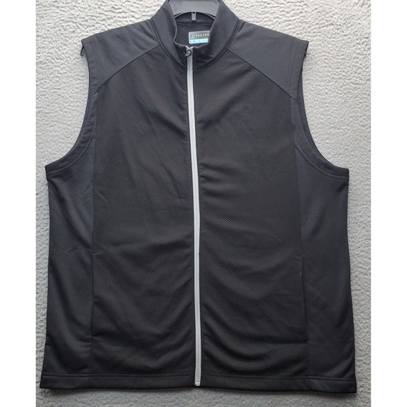 PGA Tour Jackets & Blazers - PGA TOUR Vest Womens XL Black Fleece Lined‎ Golf Performance Stretch Full Zipper